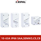 Las series de IP66 10-63A 250V 440V UKF impermeabilizan el interruptor al aire libre de la palanca