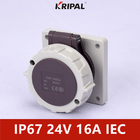 estándar montado el panel del IEC del zócalo de la baja tensión de 48V 32A IP67 3P