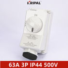 El IEC la monofásico de IP44 63A 3P entrelaza el zócalo eléctrico del interruptor