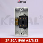 Estándar australiano de aislamiento impermeable del interruptor de IP66 2P 20A 440V