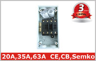 UKF1 mercado de zócalo a prueba de mal tiempo eléctrico bipolar del interruptor de la serie IP66 63A para el aislamiento al aire libre