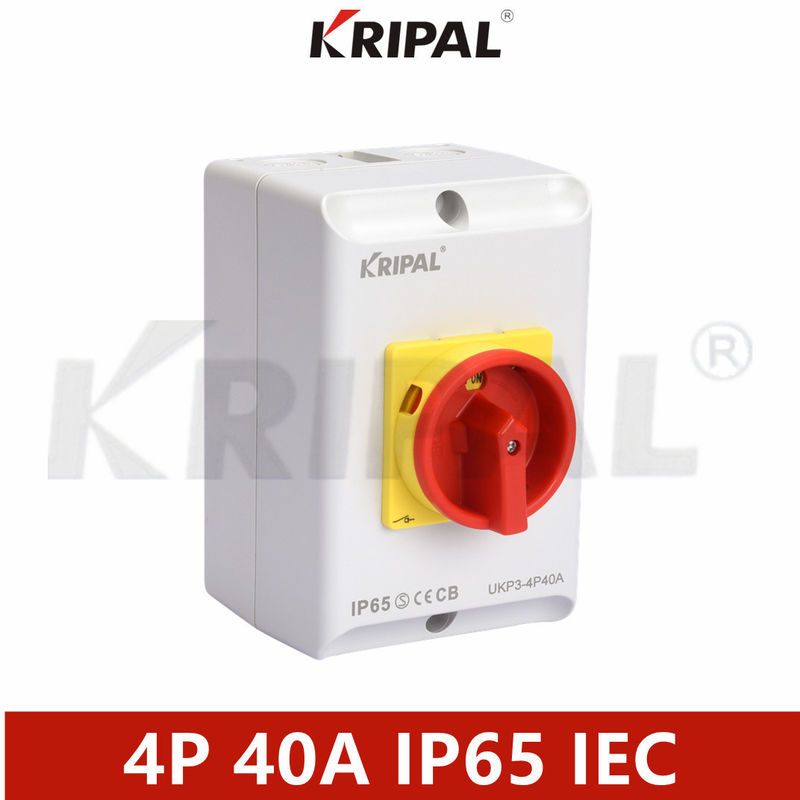 Estándar impermeable del IEC del amperio IP65 del polo 40 del interruptor UKP cuatro del aislador de la CA