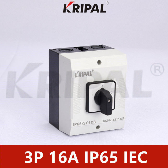 interruptor de leva rotatorio impermeable de 16A 230-440V IP65 con recinto